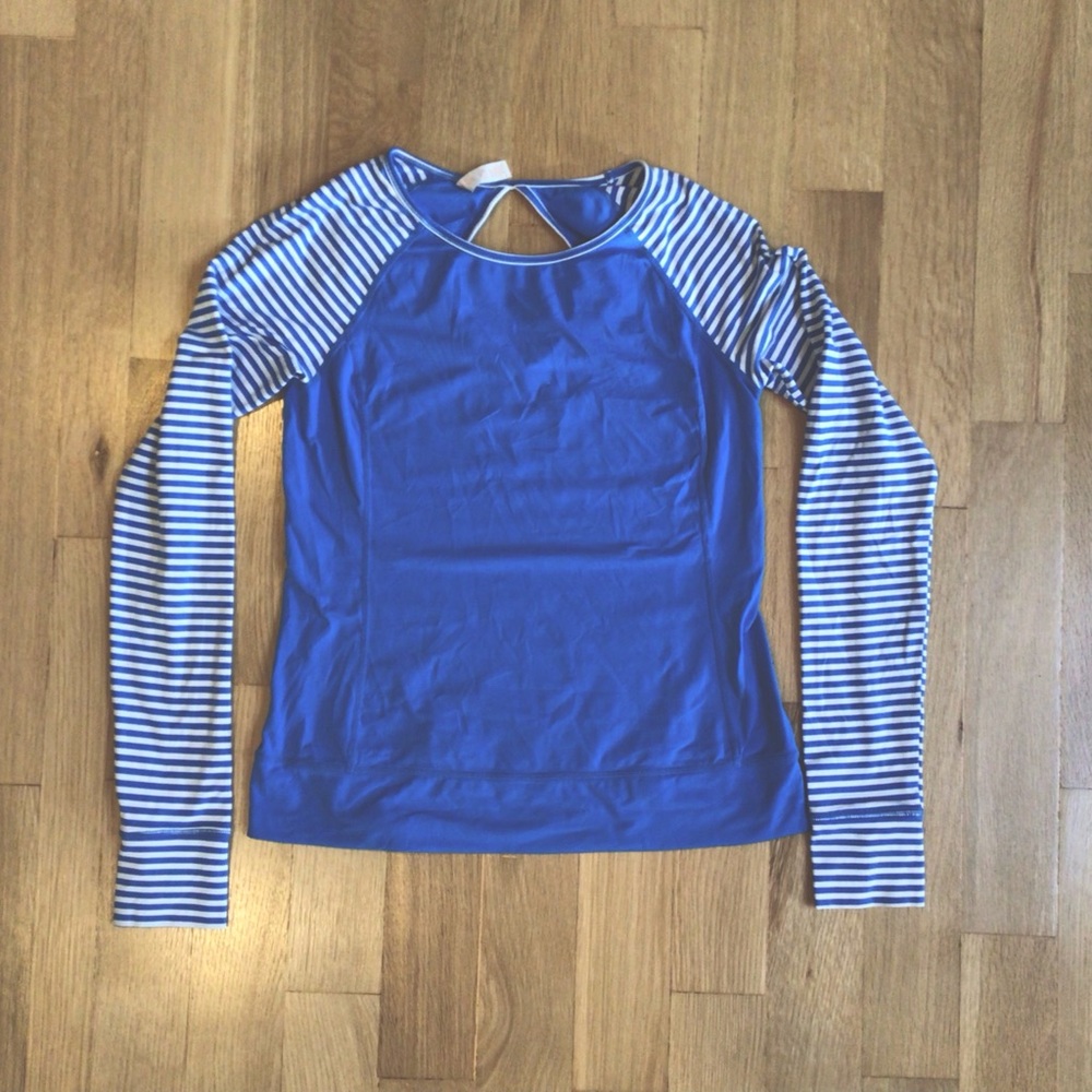 Lucy Vibrant Blue Striped Top Women’s Medium